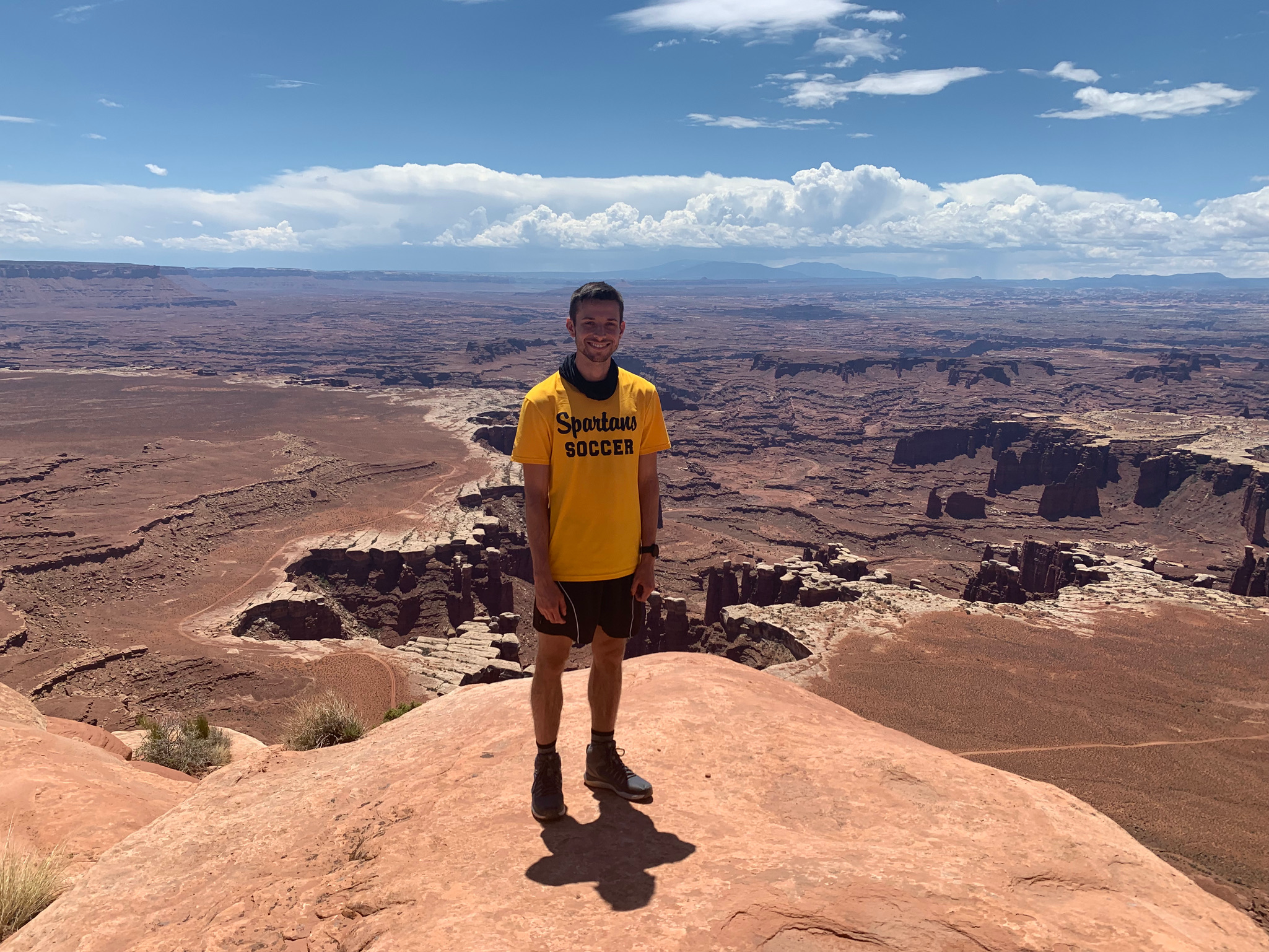 John at the White Rim Overlook, finding his inner peace